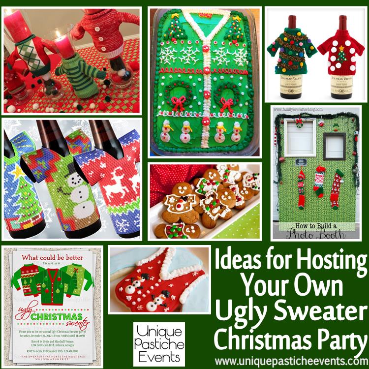 Ideas for Hosting Your Own Ugly Sweater Christmas Party See all the details here: https://uniquepasticheevents.com/2013/12/11/ideas-for-hosting-your-own-ugly-sweater-christmas-party/