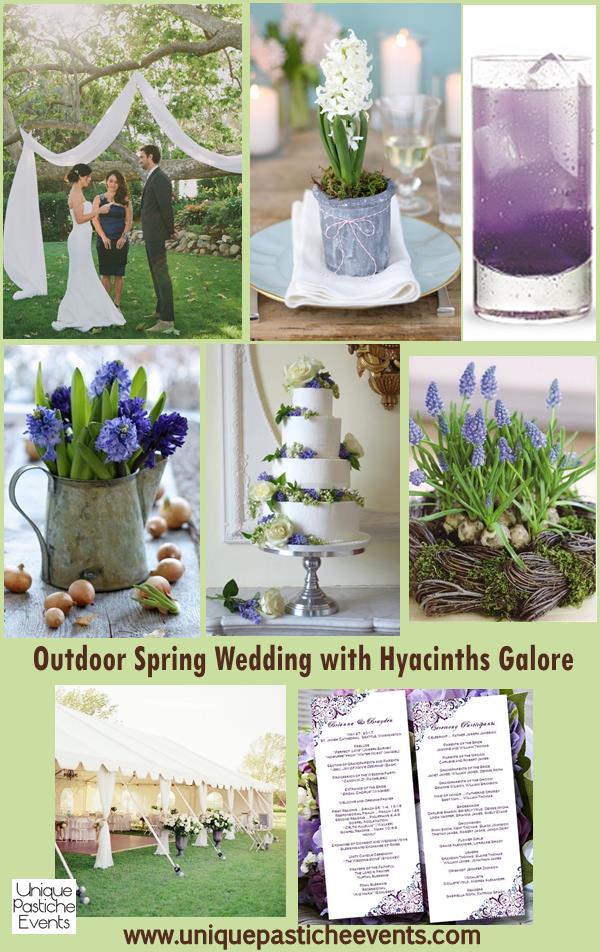 Outdoor Spring Wedding with Hyacinths Galore Ideas Unique Pastiche Events