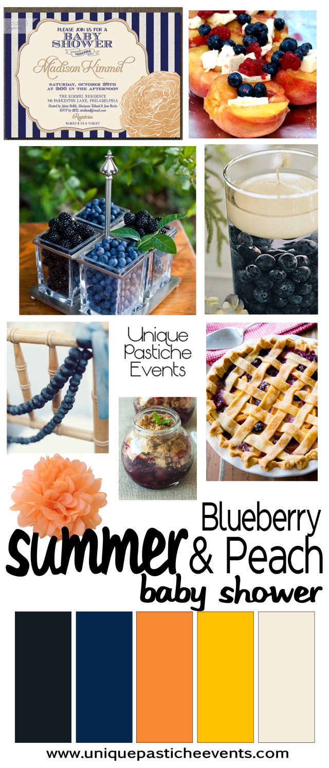 Summertime Party: Blueberry and Peach Baby Shower 