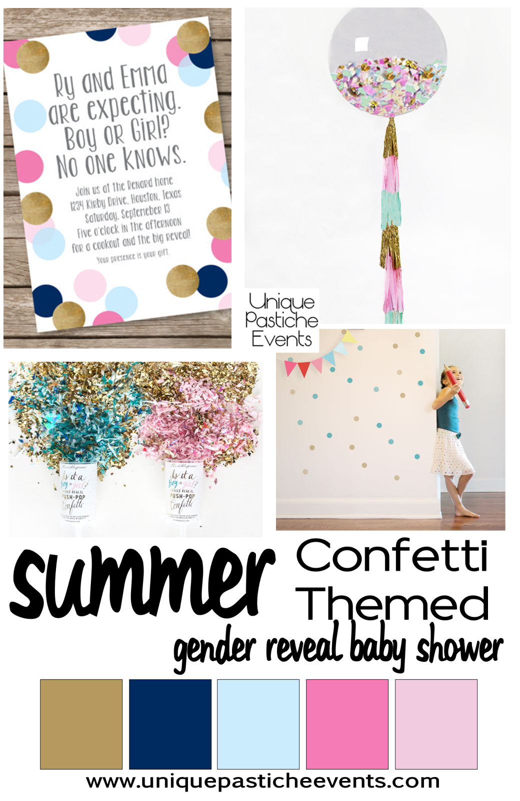 Confetti Themed Gender Reveal Baby Shower
