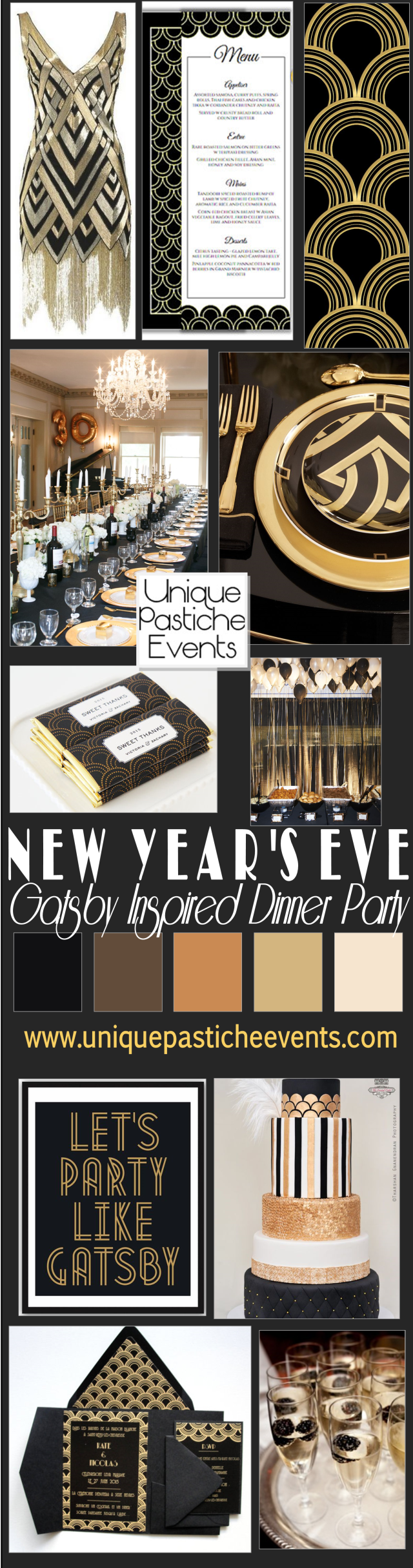 Gatsby Inspired New Year’s Eve Dinner Party Ideas