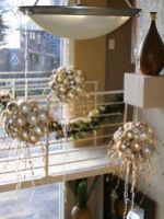 Gold Christmas Ornament Hanging Sphere Sculptures – spotted on Pinterest
