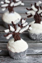 Let It Snow Cupcakes – tutorial and recipe shared on Not Your Momma’s Cookie