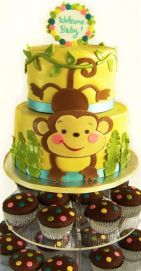 Monkey Baby Shower Cake Display – spotted on Pinterest