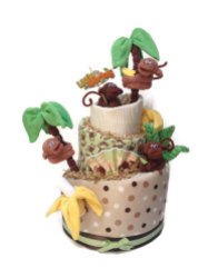 Monkey Jungle Diaper Cake Decor – created and sold by PrincessAndThePbaby on Etsy