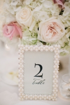 Pearl Table Number Frame – shared on Elizabeth Ann Designs