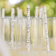 Rustic Birch Paper Party and Wedding Straws – created and sold by RocheleauDesigns on Etsy