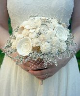 Soft White Wildflower Handmade Alternative Wedding Bouquet – created and sold by TheSunnyBee on Etsy