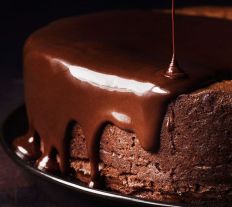 Darkest Chocolate Cake with Red Wine Glaze - Recipe shared by Bon Appetit
