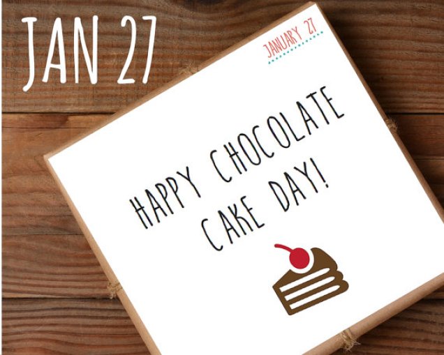 National Chocolate Cake Day Greeting Card – created and sold by NeedAHolidayCalendar on Etsy