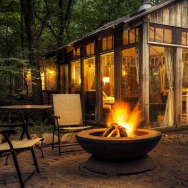 Candlewood Glass House Cabin and Fire Pit –shared by Travel Wisconsin