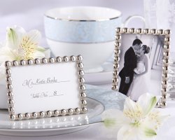 Silver and Pearl Frames for Escort Cards – sold by TeaAndBecky on Etsy
