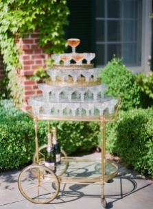 Champagne Glass Tower Station – shared in the Style Me Pretty Vault