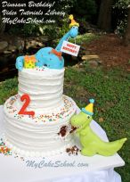 Dinosaur Birthday Cake Video Tutorial – shared by My Cake School