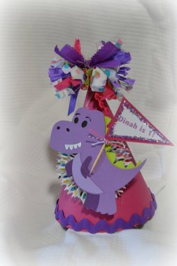 Dinosaur Birthday Party Hat – created and sold by PoshBoxParties on Etsy