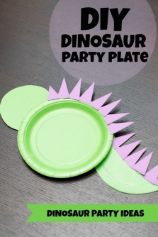 DIY Dinosaur Party Plate Tutorial – shared by Spaceships and Laser Beams