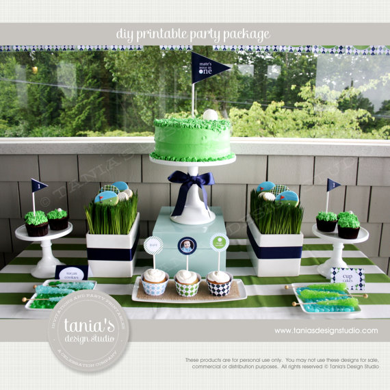 Golf Partee Printable Birthday Party Package – created and sold taniasdesignstudio on Etsy