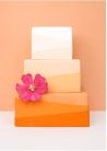 Orange Ombre Modern Cake – created by Eat Cake Be Merry