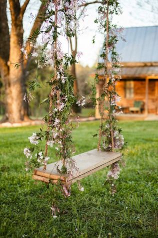 Midsummer’s Night Vine Wrapped Swing – shared in the Style Me Pretty Vault