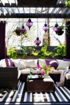 Berry and Plum Modern Outdoor Living Room Patio – shared by the Seattle Times