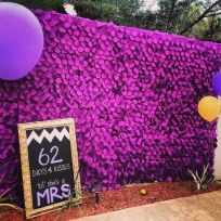 Purple Plum Petal Photo Booth Backdrop – shared by blkbridalbliss on Instagram