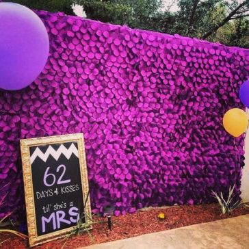 Purple Plum Petal Photo Booth Backdrop – shared by blkbridalbliss on Instagram