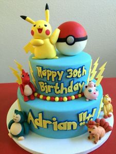 Tiered Pokémon Birthday Cake – spotted on Pinterest
