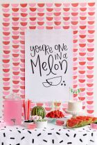 “You’re One In A Melon” Printable for Watermelon Food Station - shared by Tell Love and Party