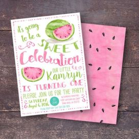 Watermelon Summer Party Invitation – created and sold by BloomberryDesigns on Etsy