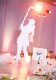 Girls Golf Silhouette Centerpiece – shared by Mazel Moments