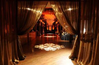 Grand Draped Entrance – featured on Ashley’s Bride Guide