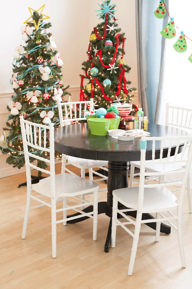 Children’s Ornament Making Station – as shared by Frog Prince Paperie