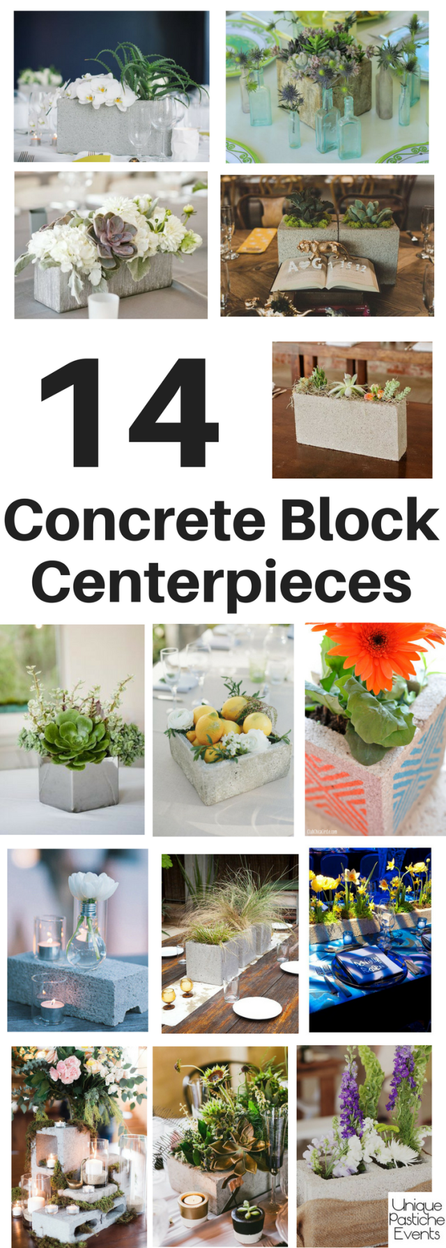 14 Concrete Block Centerpieces for Any Event